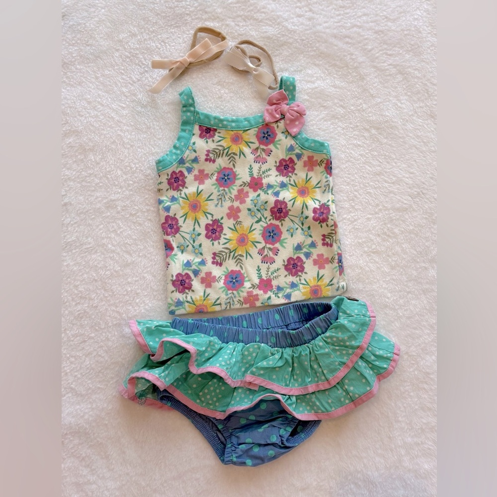 Matilda Jane floral and polka dot boutique outfit